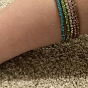 Gold gem bracelets- 5